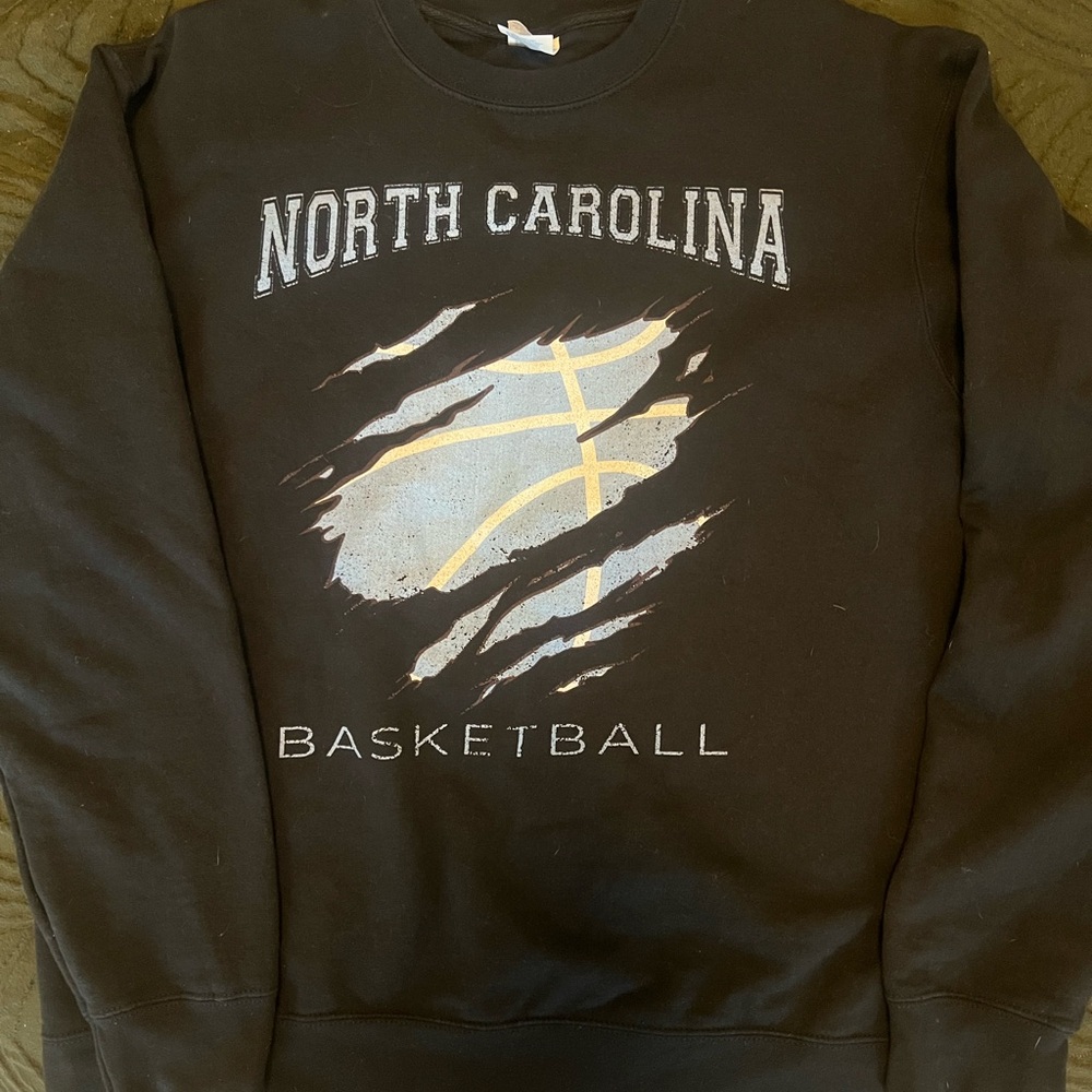 Dark navy blue North Carolina Basketball Crewneck Sweater